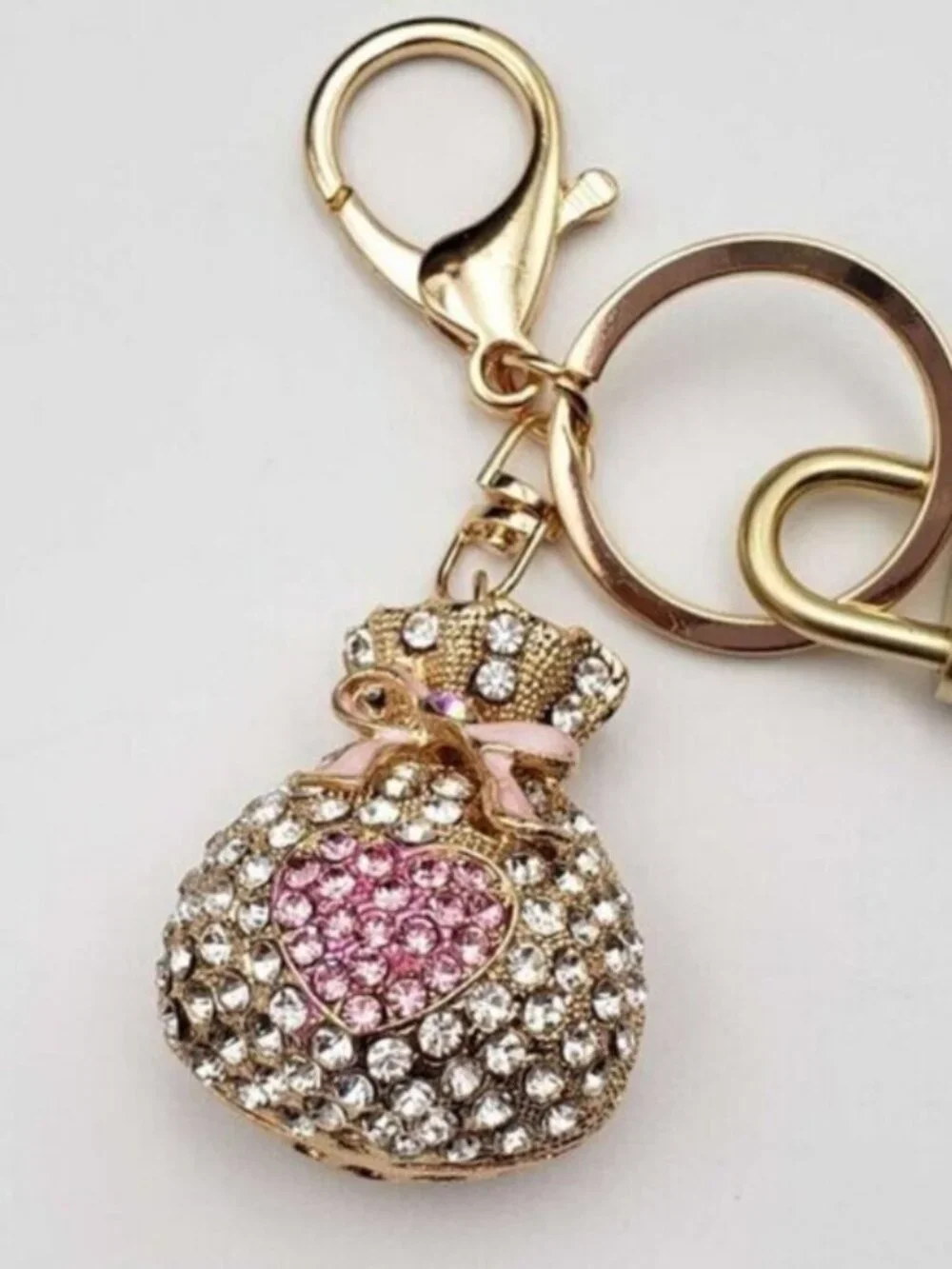 Authentic LV Gold Padlock & Key 🔑 Designer Bag Charm w/ Unbranded Keychain
